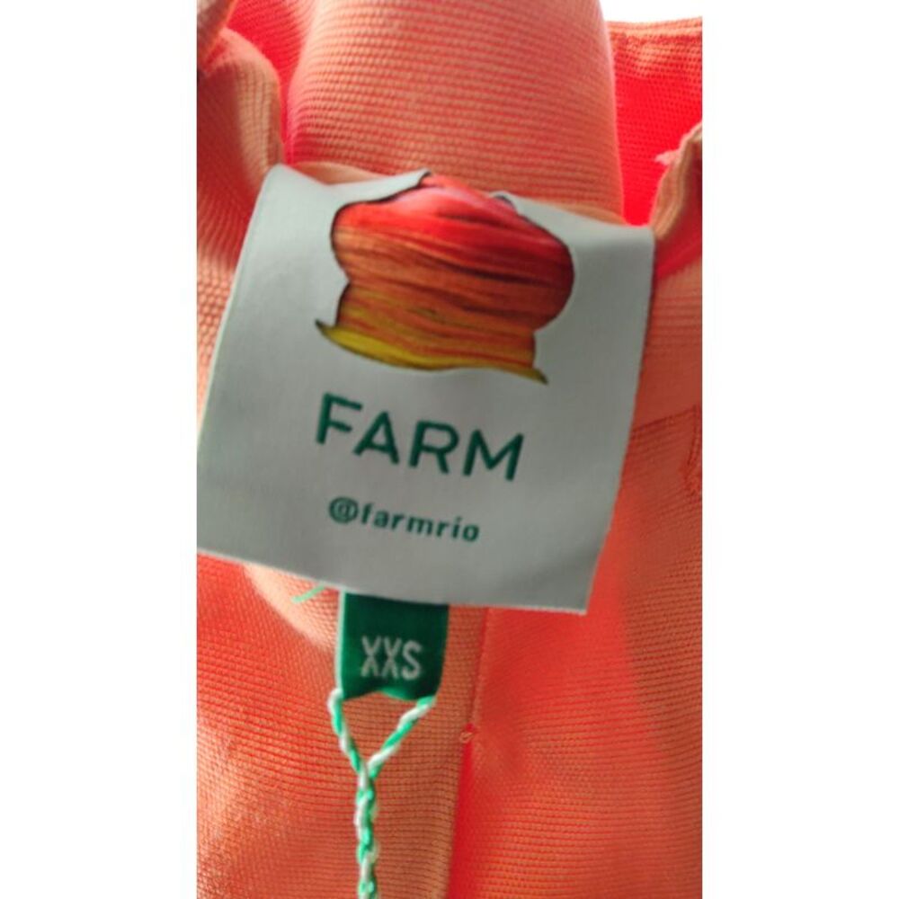 Farm Rio Peach Low Waisted Pants Orange XXS - Picture 3 of 3